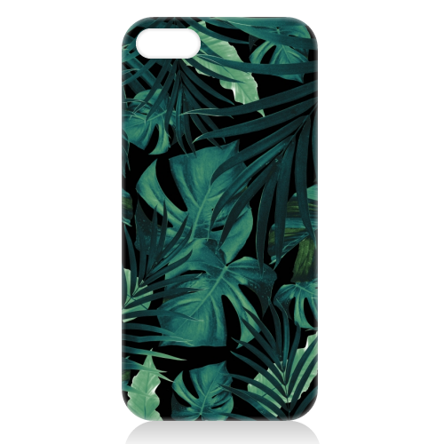Tropical Jungle Night Leaves Pattern #1 #tropical #decor #art - unique phone case by Anita Bella Jantz