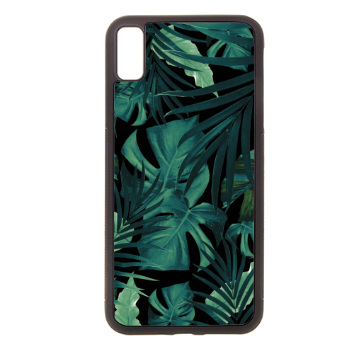 Tropical Jungle Night Leaves Pattern #1 #tropical #decor #art - stylish phone case by Anita Bella Jantz