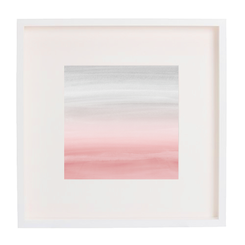 Touching Blush Gray Watercolor Abstract #1 #painting #decor #art - framed poster print by Anita Bella Jantz
