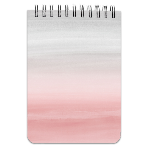 Touching Blush Gray Watercolor Abstract #1 #painting #decor #art - personalised A4, A5, A6 notebook by Anita Bella Jantz