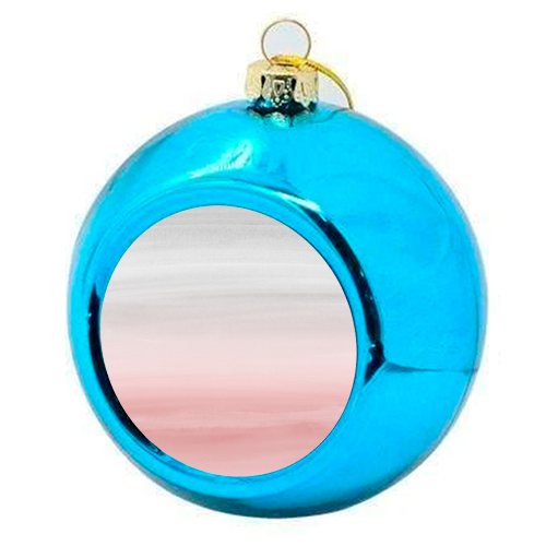 Touching Blush Gray Watercolor Abstract #1 #painting #decor #art - colourful christmas bauble by Anita Bella Jantz