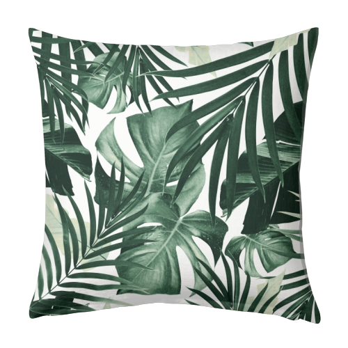 Tropical Jungle Leaves Pattern #4 #tropical #decor #art - designed cushion by Anita Bella Jantz