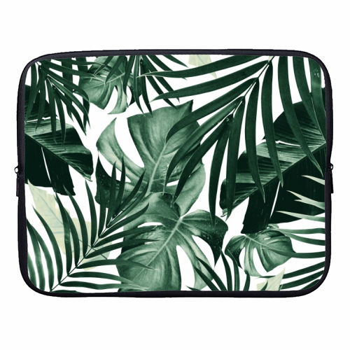 Tropical Jungle Leaves Pattern #4 #tropical #decor #art - designer laptop sleeve by Anita Bella Jantz