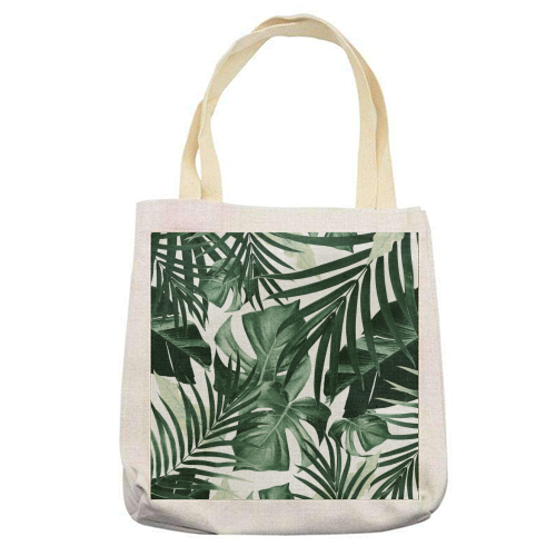 Tropical Jungle Leaves Pattern #4 #tropical #decor #art - printed tote bag by Anita Bella Jantz