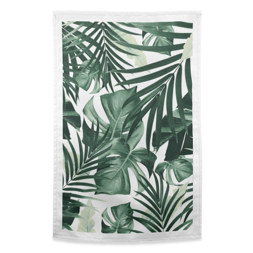 Tropical Jungle Leaves Pattern #4 #tropical #decor #art - funny tea towel by Anita Bella Jantz