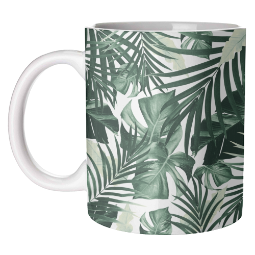 Tropical Jungle Leaves Pattern #4 #tropical #decor #art - unique mug by Anita Bella Jantz