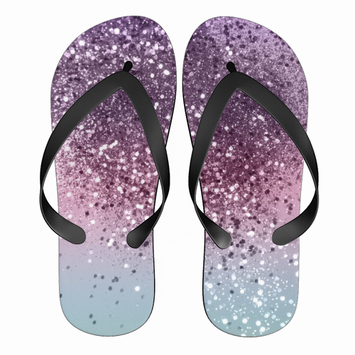 Unicorn Girls Glitter #6 #shiny #pastel #decor #art - funny flip flops by Anita Bella Jantz