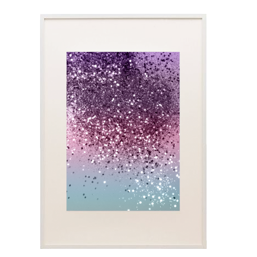 Unicorn Girls Glitter #6 #shiny #pastel #decor #art - framed poster print by Anita Bella Jantz
