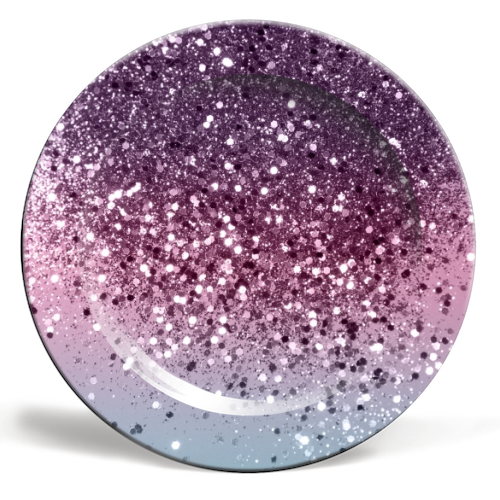 Unicorn Girls Glitter #6 #shiny #pastel #decor #art - ceramic dinner plate by Anita Bella Jantz