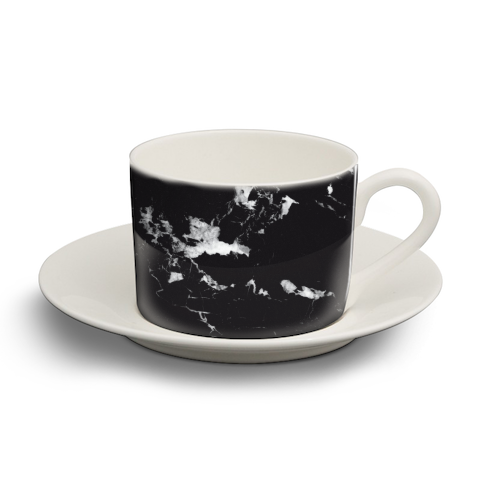 Black Marble #1 #decor #art - personalised cup and saucer by Anita Bella Jantz