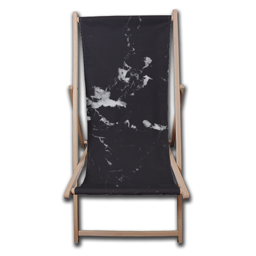 Black Marble #1 #decor #art - canvas deck chair by Anita Bella Jantz