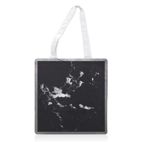Black Marble #1 #decor #art - printed tote bag by Anita Bella Jantz