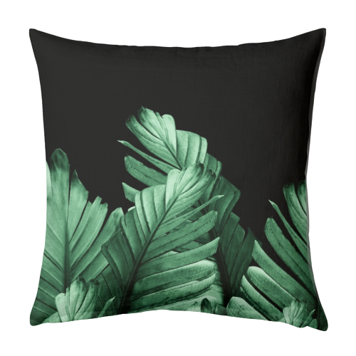 Green Banana Leaves Dream #2 #tropical #decor #art - designed cushion by Anita Bella Jantz