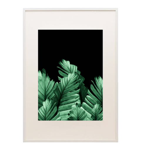 Green Banana Leaves Dream #2 #tropical #decor #art - framed poster print by Anita Bella Jantz