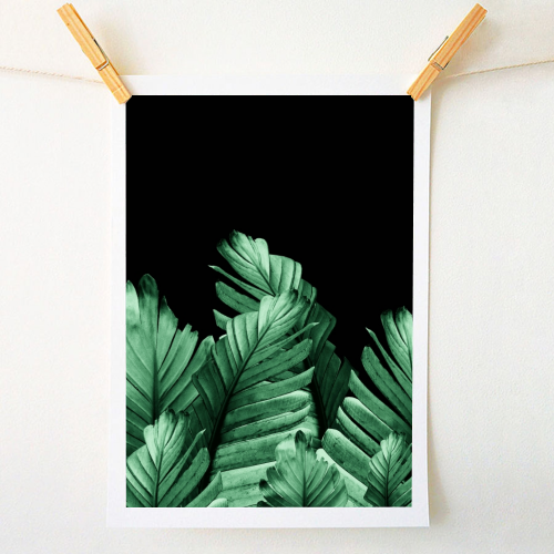 Green Banana Leaves Dream #2 #tropical #decor #art - A1 - A4 art print by Anita Bella Jantz