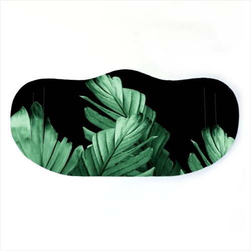 Green Banana Leaves Dream #2 #tropical #decor #art - face cover mask by Anita Bella Jantz