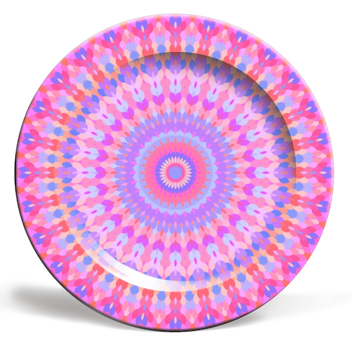 Groovy Kaleidoscope - ceramic dinner plate by Kaleiope Studio