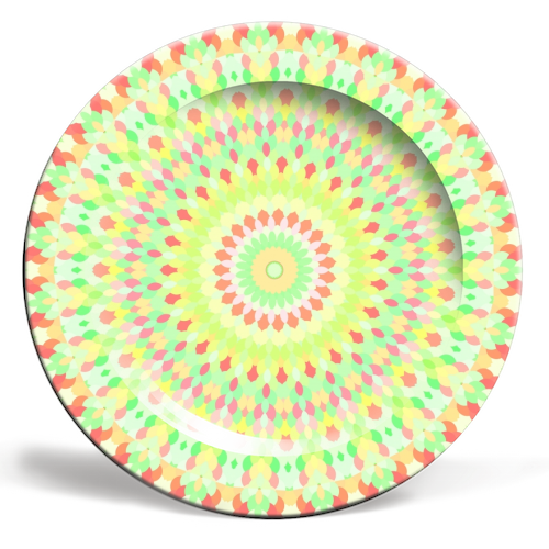 Groovy Kaleidoscope - ceramic dinner plate by Kaleiope Studio