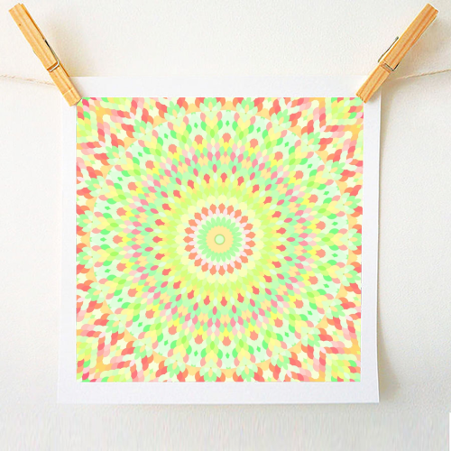 Groovy Kaleidoscope - A1 - A4 art print by Kaleiope Studio