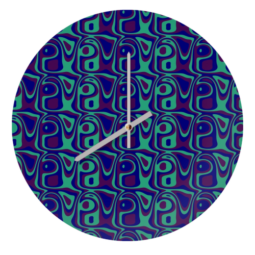 Funky Pattern - quirky wall clock by Kaleiope Studio