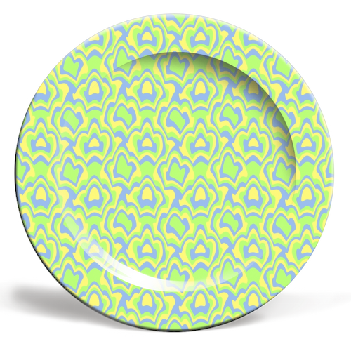 Funky Pattern - ceramic dinner plate by Kaleiope Studio