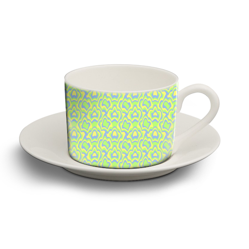 Funky Pattern - personalised cup and saucer by Kaleiope Studio