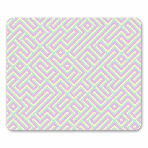 Colorful Maze Pattern - funny mouse mat by Kaleiope Studio