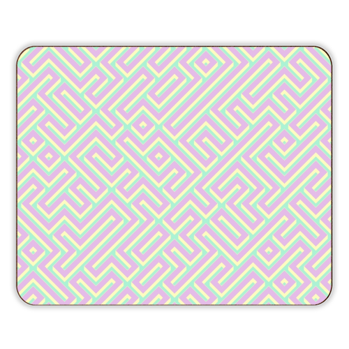 Colorful Maze Pattern - designer placemat by Kaleiope Studio