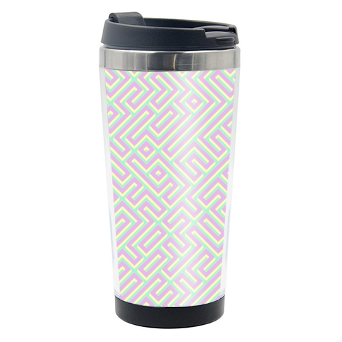 Colorful Maze Pattern - photo water bottle by Kaleiope Studio