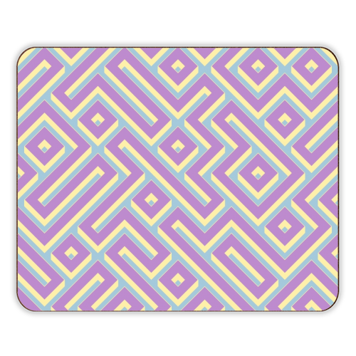 Colorful Maze Pattern - designer placemat by Kaleiope Studio