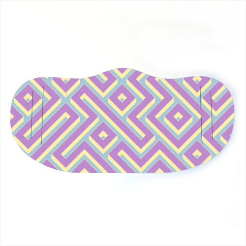 Colorful Maze Pattern - face cover mask by Kaleiope Studio