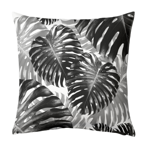 Tropical Monstera Jungle Leaves Pattern #3 #tropical #decor #art - designed cushion by Anita Bella Jantz