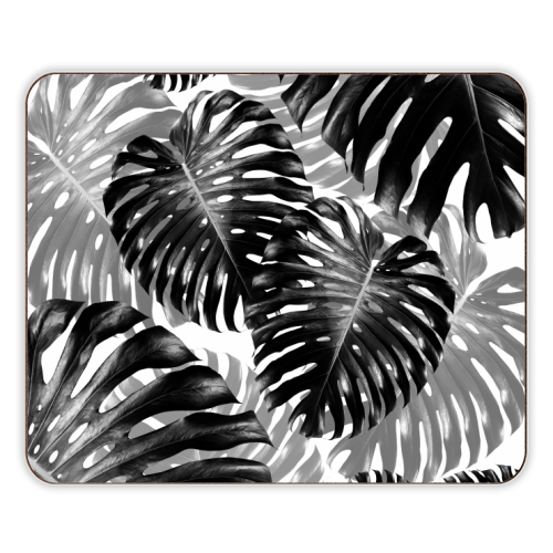 Tropical Monstera Jungle Leaves Pattern #3 #tropical #decor #art - designer placemat by Anita Bella Jantz