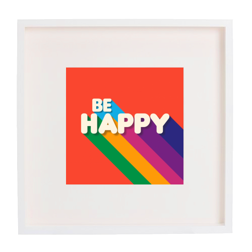BE HAPPY - framed poster print by Ania Wieclaw