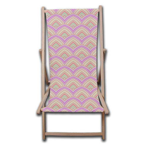 Pastel Scale Pattern - canvas deck chair by Kaleiope Studio