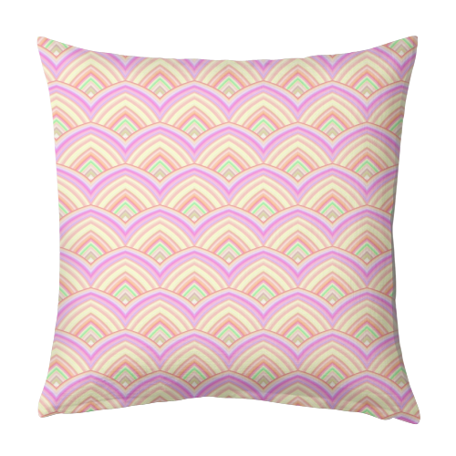 Pastel Scale Pattern - designed cushion by Kaleiope Studio