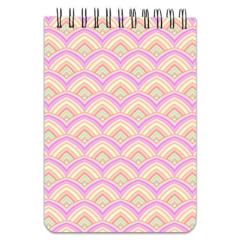 Pastel Scale Pattern - personalised A4, A5, A6 notebook by Kaleiope Studio