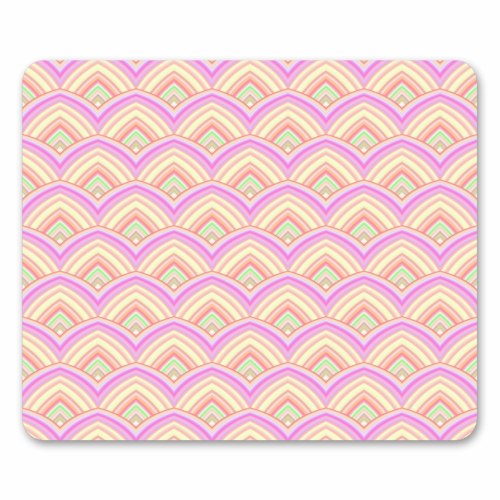 Pastel Scale Pattern - funny mouse mat by Kaleiope Studio