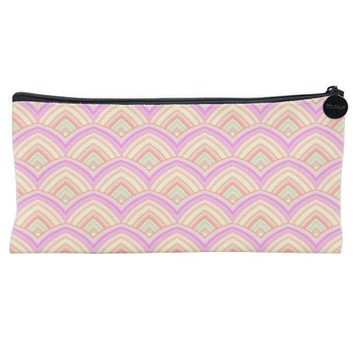 Pastel Scale Pattern - flat pencil case by Kaleiope Studio