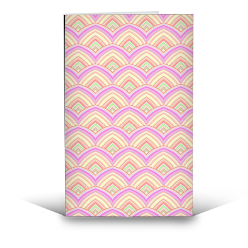 Pastel Scale Pattern - funny greeting card by Kaleiope Studio
