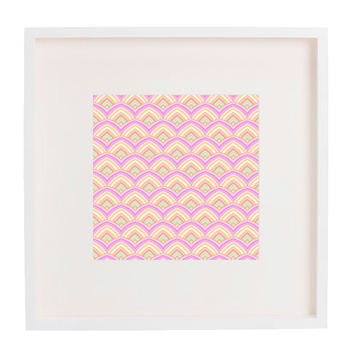 Pastel Scale Pattern - framed poster print by Kaleiope Studio
