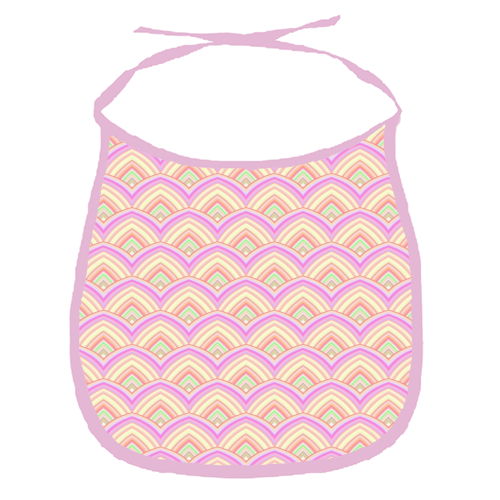 Pastel Scale Pattern - funny baby bib by Kaleiope Studio