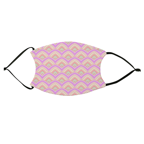 Pastel Scale Pattern - face cover mask by Kaleiope Studio