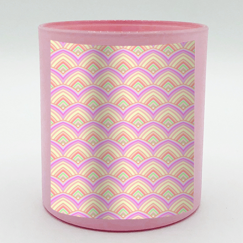 Pastel Scale Pattern - scented candle by Kaleiope Studio