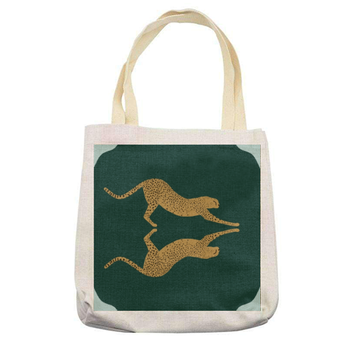 Mirrored Cheetahs - printed tote bag by Ella Seymour