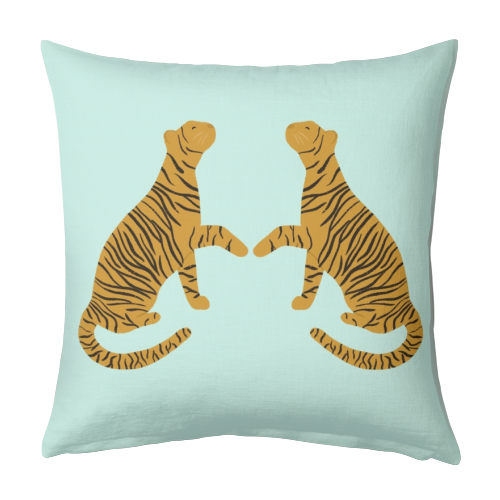 Mirrored Tigers - designed cushion by Ella Seymour
