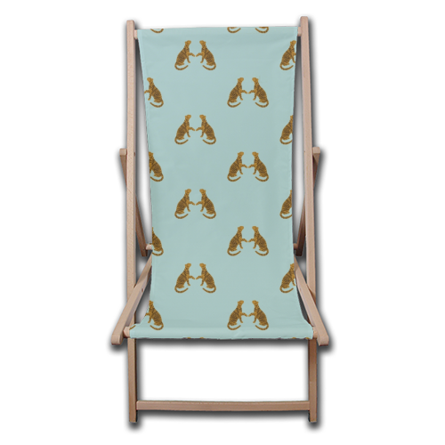 Mirrored Tigers - canvas deck chair by Ella Seymour