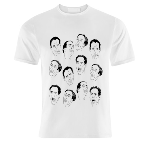 Cage gives good face - unique t shirt by kirstin stride