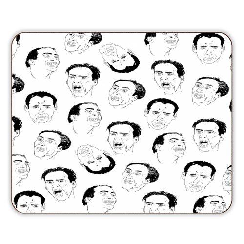Cage gives good face - designer placemat by kirstin stride