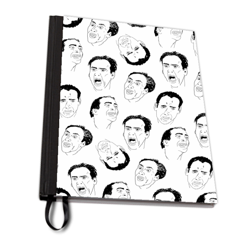 Cage gives good face - personalised A4, A5, A6 notebook by kirstin stride